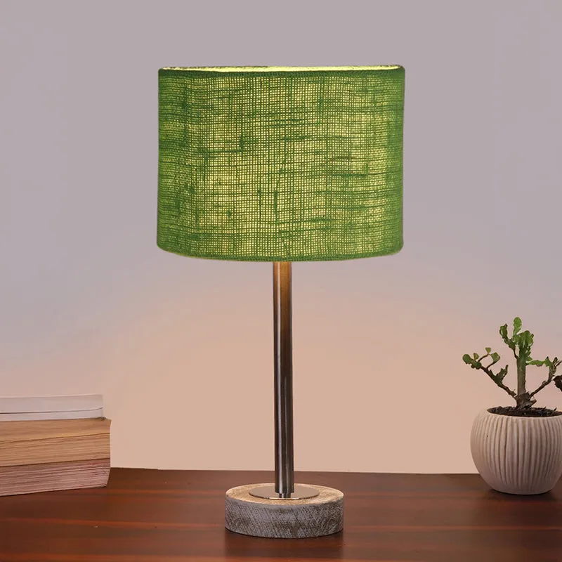 Sienna I Rodin Wooden Table Lamp - Green,Silver,White media 2