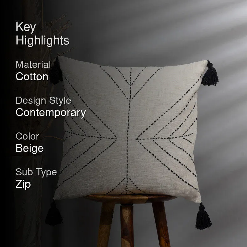 Thread Glyph V Embroidered Cushion Cover media 2