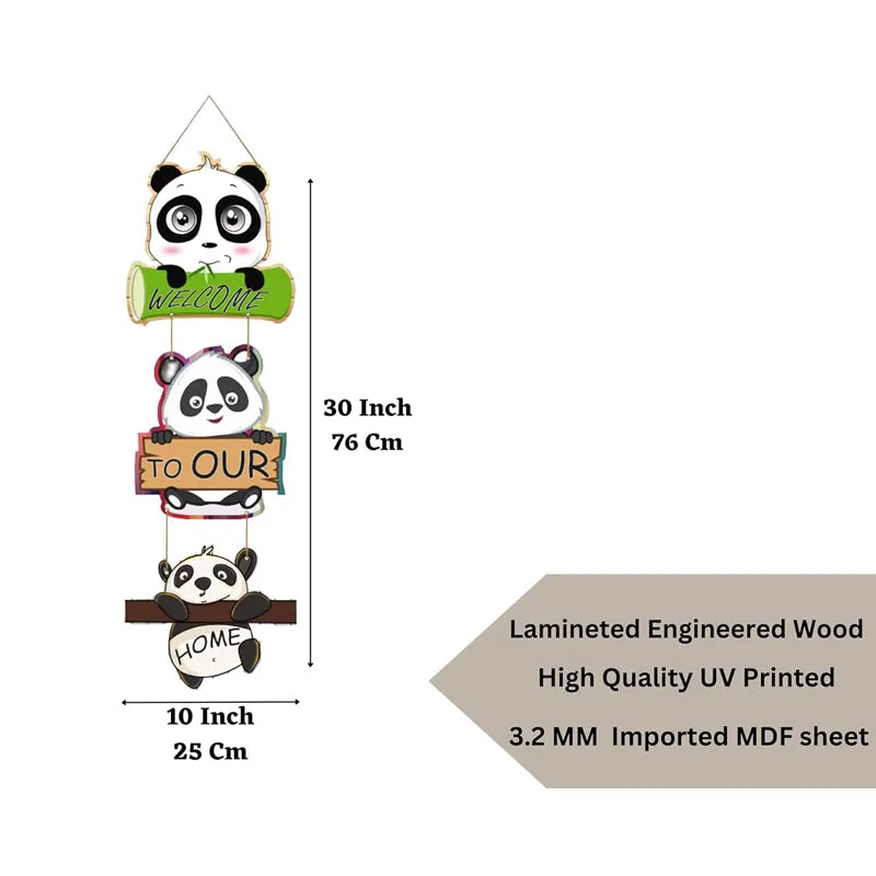 Panda Welcome Polyester & MDF Wall Hanging media 7