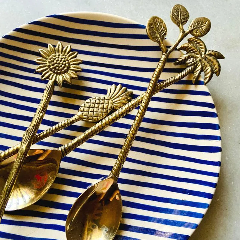 Lesa Decorative Brass Spoon - Set Of four media 4