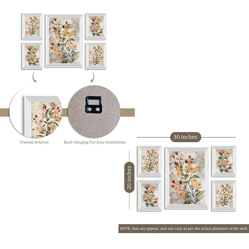 Dahlia Mist Wall Art (Peach) - Set Of Five media 8