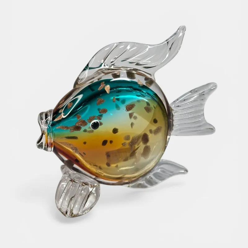 Coastal Charm Glass Showpiece - Yellow & Blue media 6