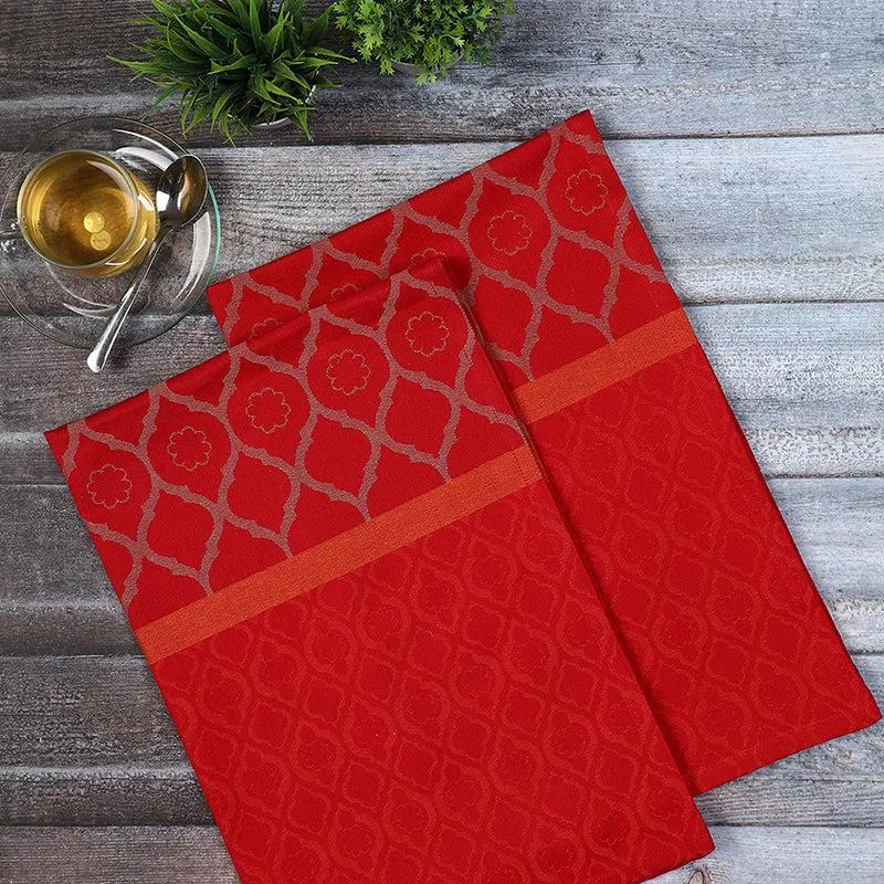 Satin Weave Cotton Kitchen Towel - Set Of Two media 3