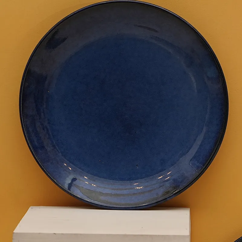 Cobalt Charm Ceramic Dinner Plate media 1