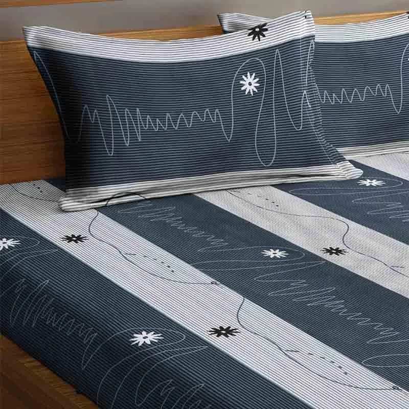 Pinstripes Drama Bedsheet - 140 GSM media 4