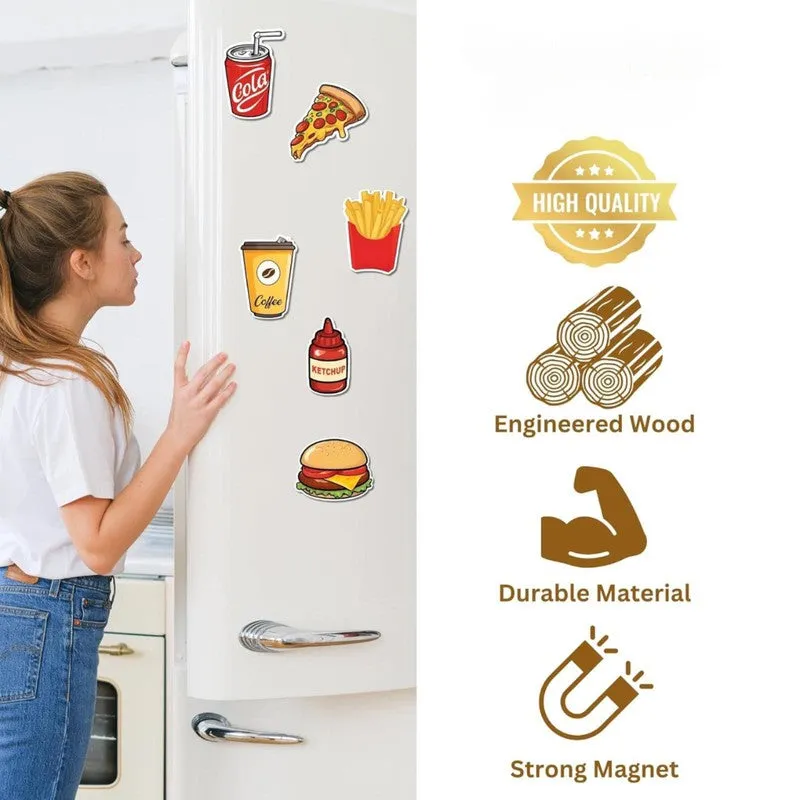 Fast Food Fun Fridge Magnets - Set Of Six media 4