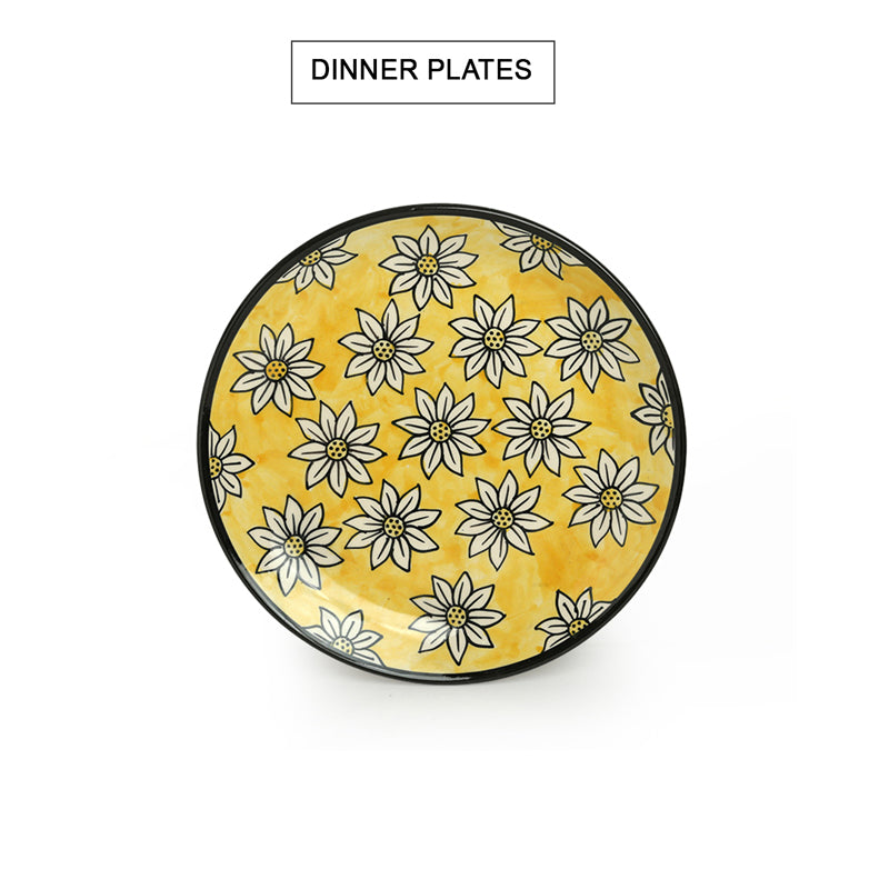 Daisy Blooms Handpainted Dinner Set - 3 Piece Set media 3