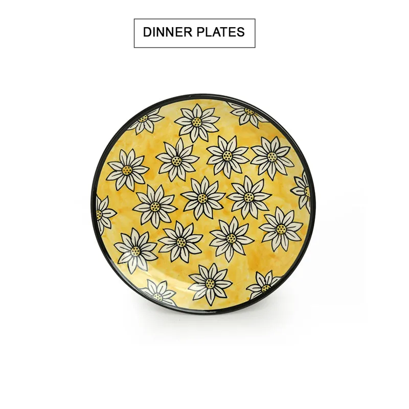 Daisy Blooms Handpainted Dinner Set - 3 Piece Set media 3