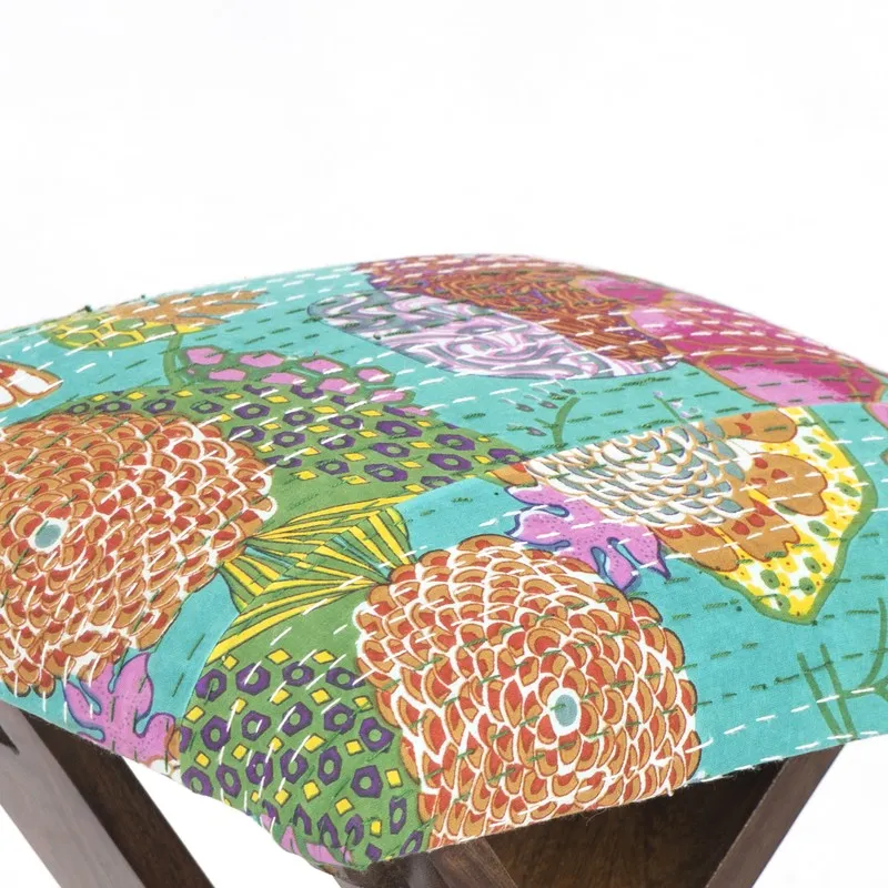 Gexon Sheesham Wooden Stools (Multicolor) - Set Of Two media 6