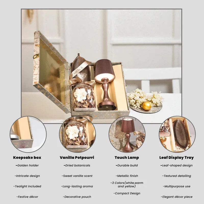 Ochre Lotus Diwali Hamper - Three Piece Set media 6