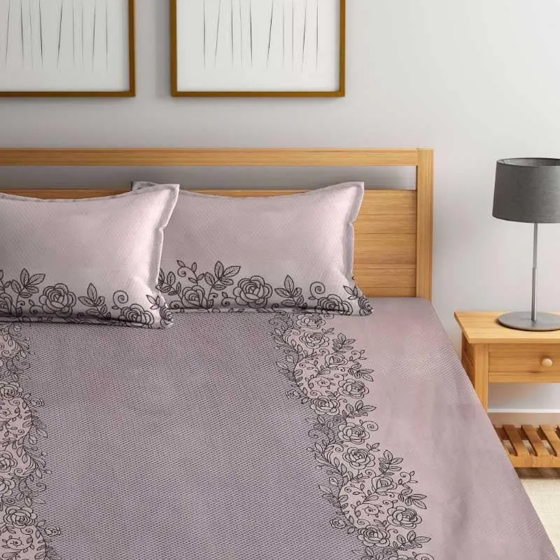 Britney Printed Microfiber Bedsheet - 130 GSM media 5