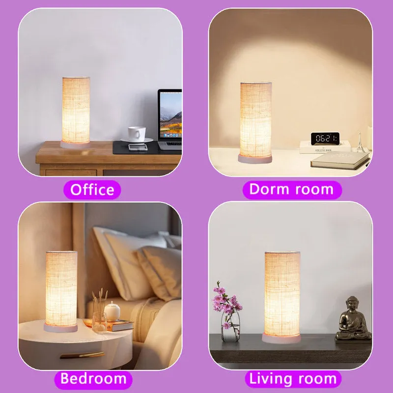 Esto Tower Wooden Table Lamp With Jute Shade - Grey,White media 5
