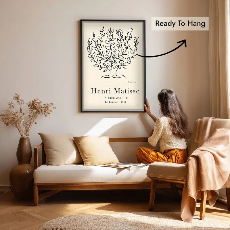 Rooted Silence Canvas Wall Painting With Black Frame media 7