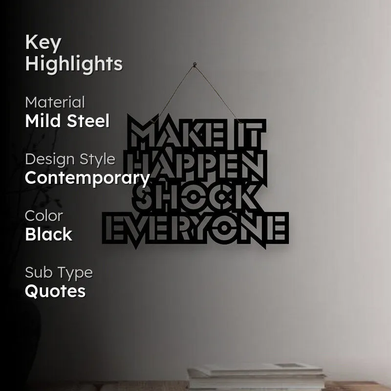 Make It Happen Mild Steel Wall Accent media 2