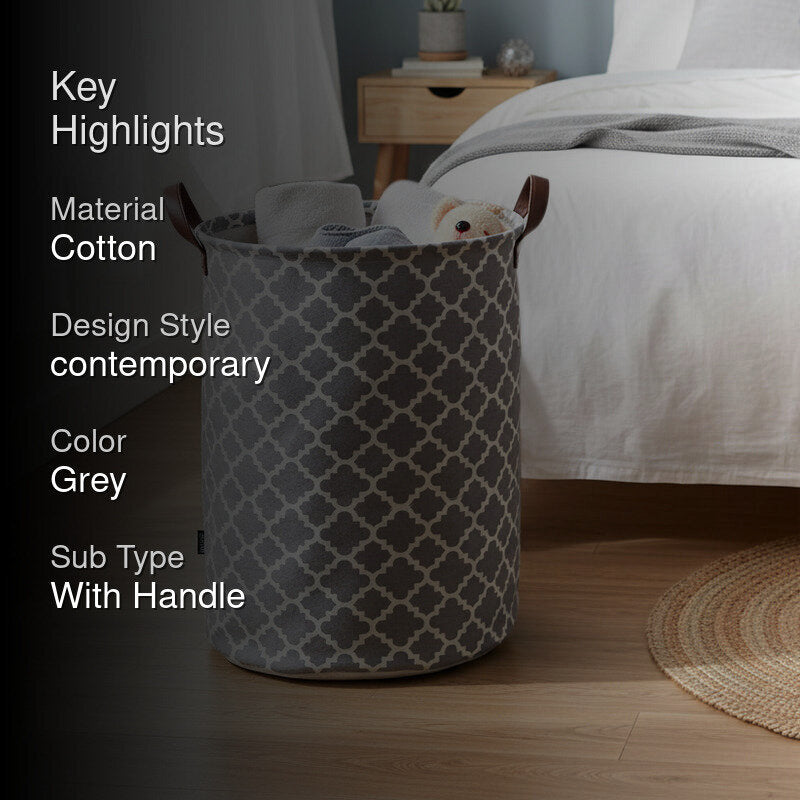 Entara Laundry Basket - Grey media 2