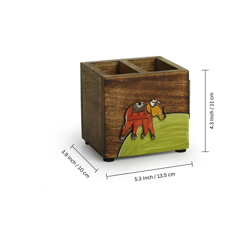 Ambari Mango Wood Cutlery Stand media 5
