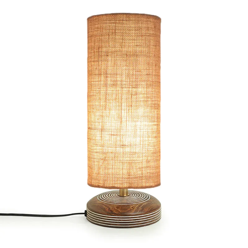 Savera Siera Fabric Table Lamp - Beige,Brown media 5