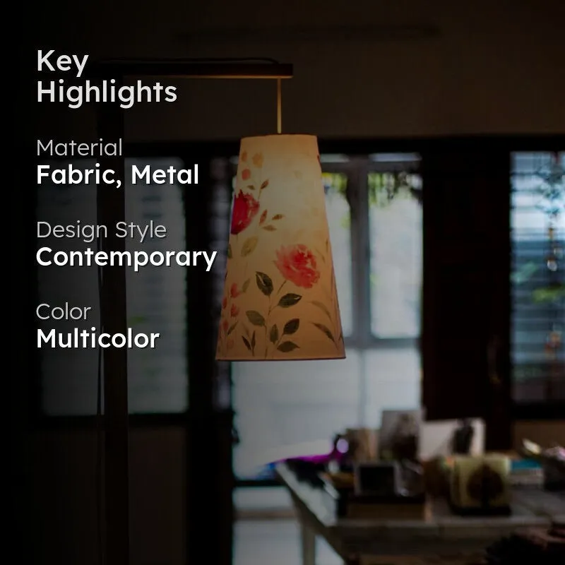 Lindo Bloom Handpainted Fabric Ceiling Lamp media 2