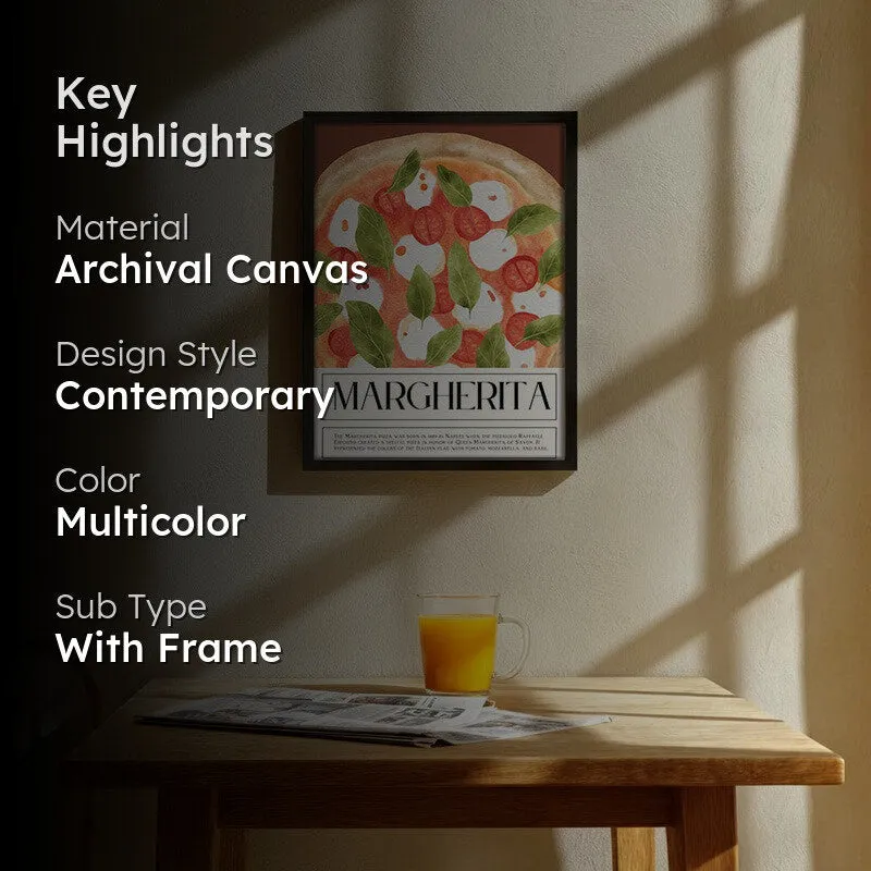 MargheritaPoster Archival Canvas Wall Art - Black media 2