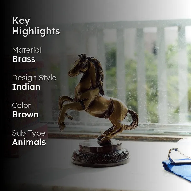 Brass Horse Antique Showpiece media 2