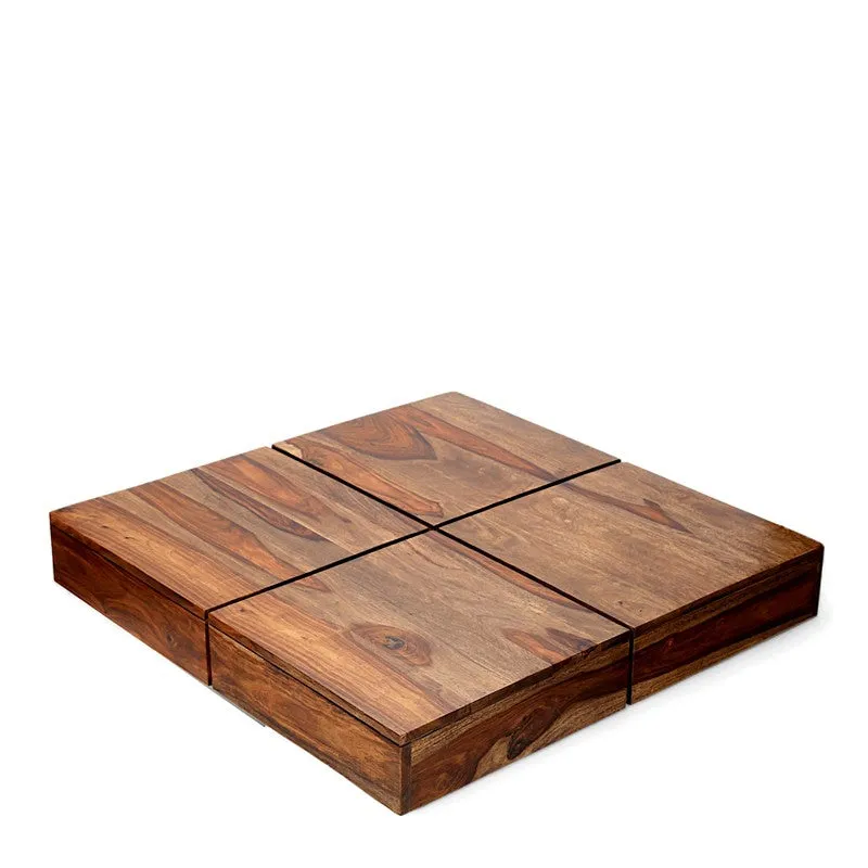 Tervo Sheesham Wooden Center Table - Dark Brown media 5