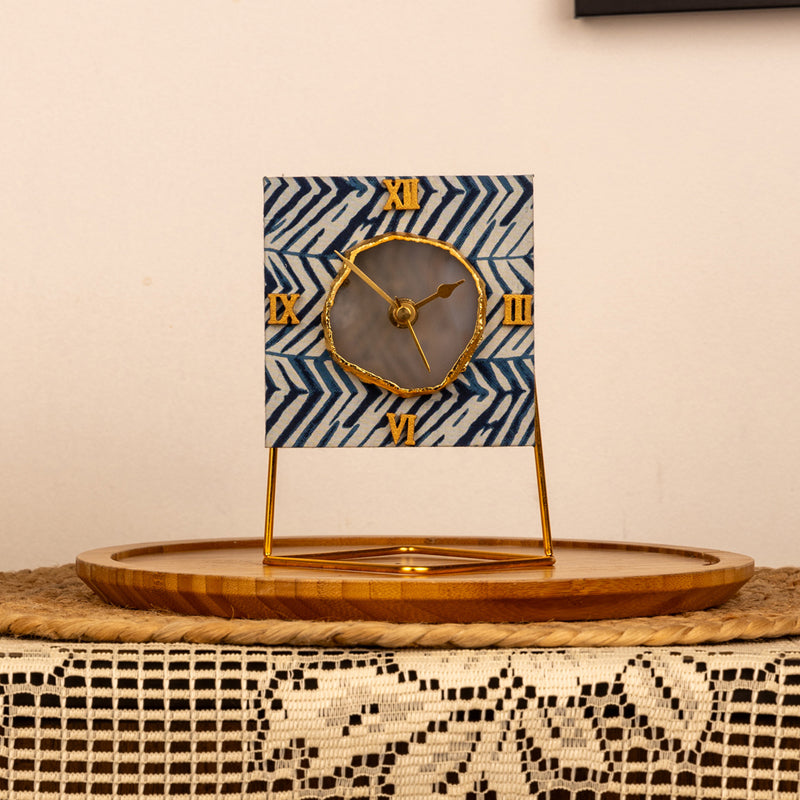 Azure Chevron MDF Clock - Square media 7