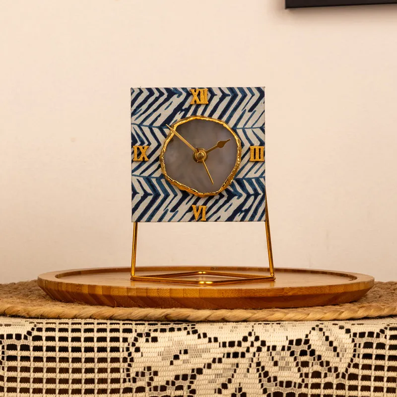Azure Chevron MDF Clock - Square media 7
