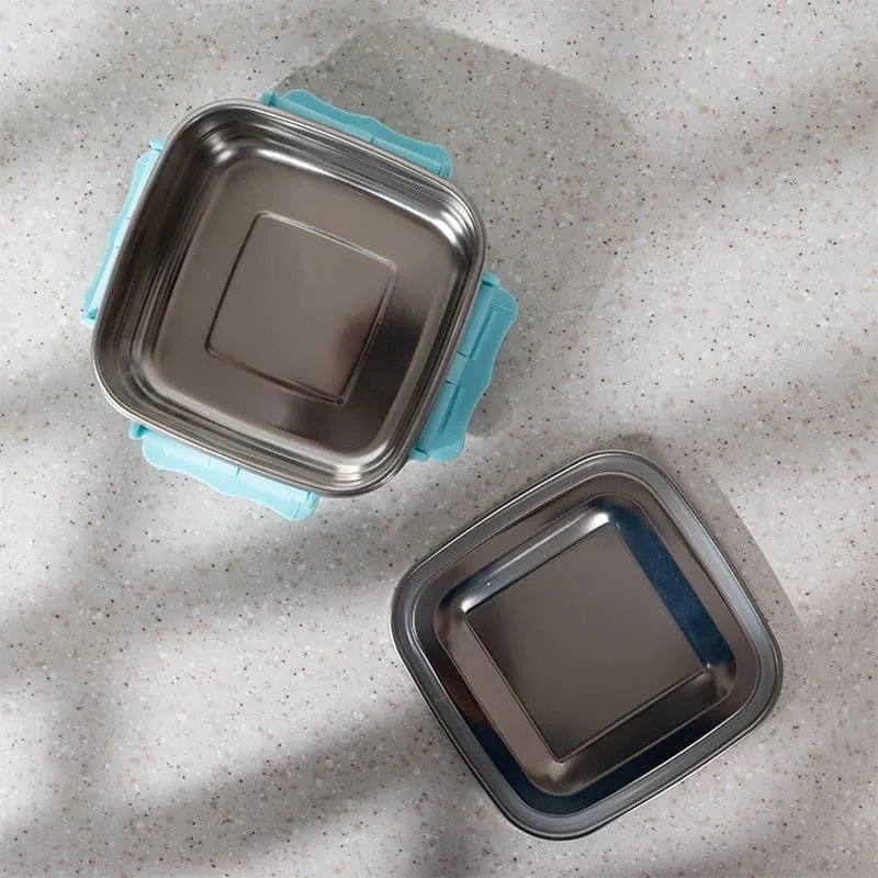 Hotserve Stainless Steel Lunch Box (Cyan) - 400 mL media 6