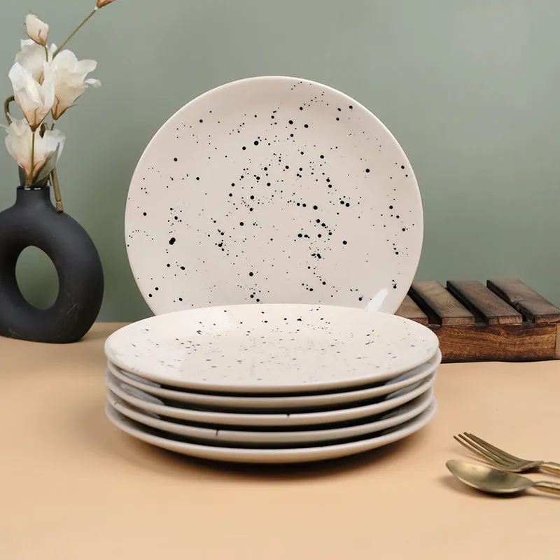 Ink Drops Ceramic Dinner Plate - Set Of Six media 1