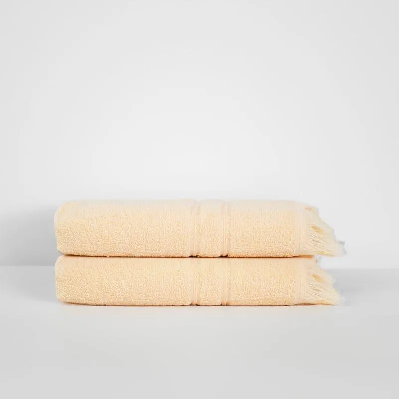 Micro Cotton LuxeDry Soothe Hand Towel (Beige) - Set Of Two media 1