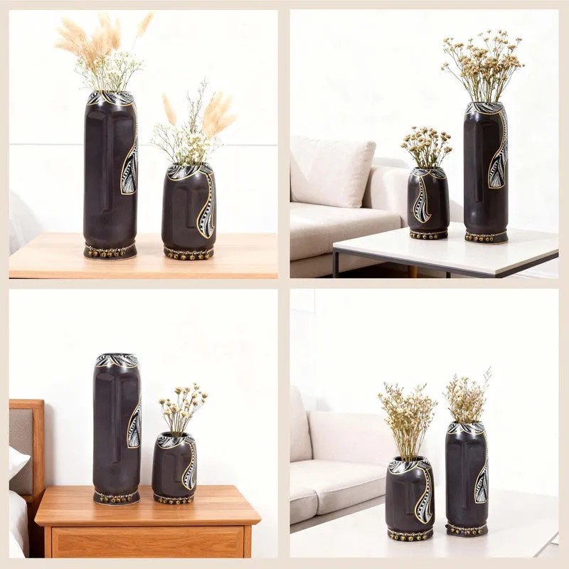 Ilasia Tribal Vase (Black) - Set Of Two media 5