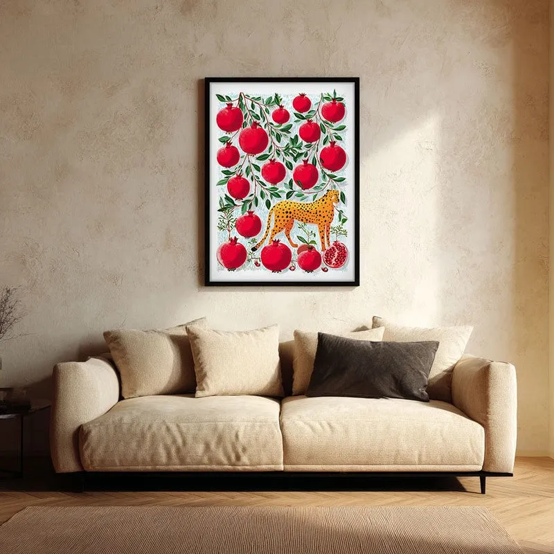 Scarlet Canvas Wall Painting - Black Frame media 1