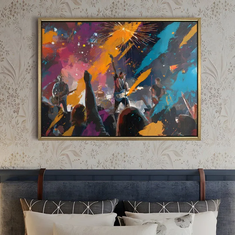 Amplified Nights Canvas Wall Painting With Frame media 5