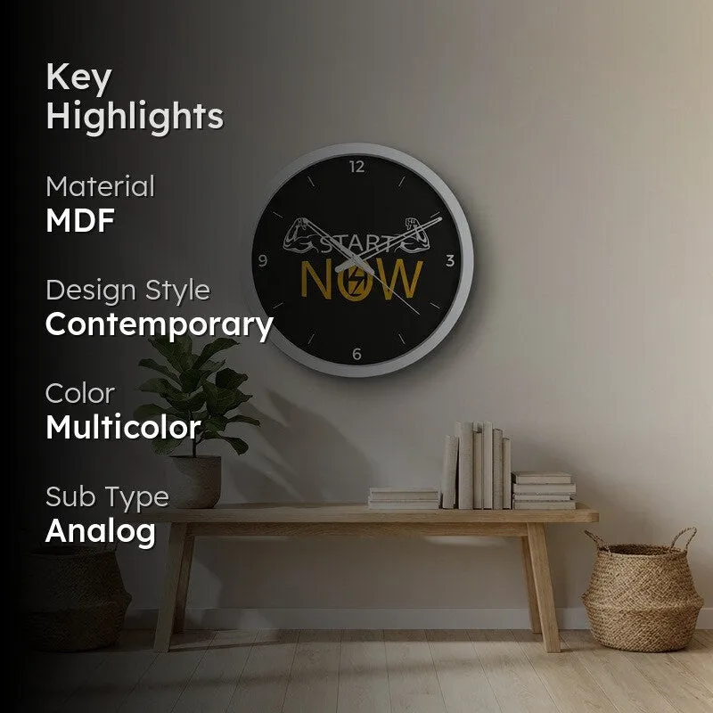 Motivon MDF Wall Clock media 2