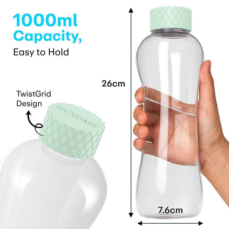 Rioware TrailSip Water Bottle (Green & Transparent) - 1000 mL media 9