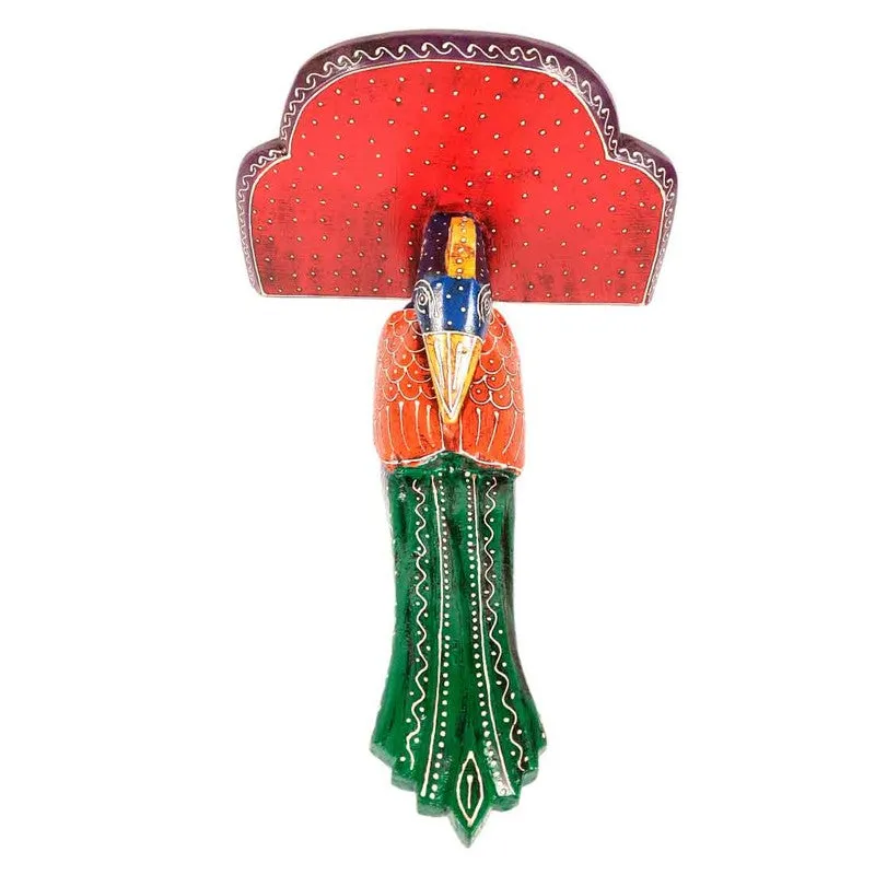 Heritage Wooden Peacock Accent Wall Shelves media 4