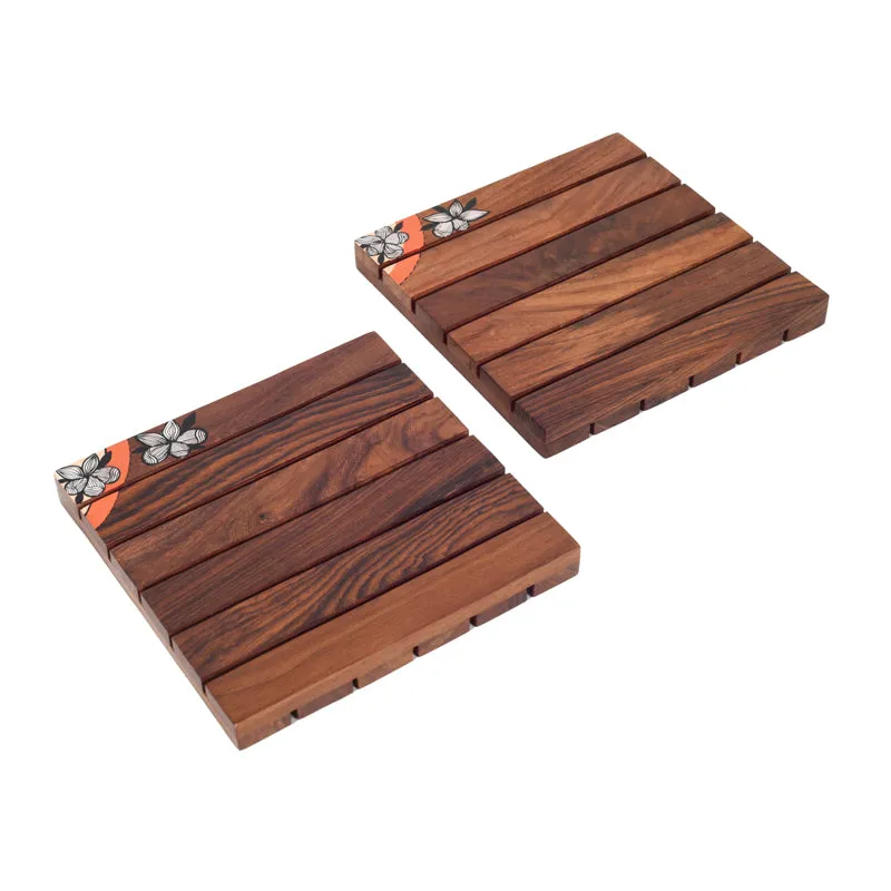 Minerva Wooden Coaster - Set Of Two media 4