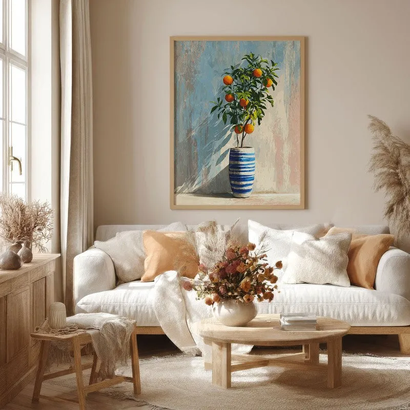 Sunshadow Zest Canvas Wall Painting - Brown Frame media 4