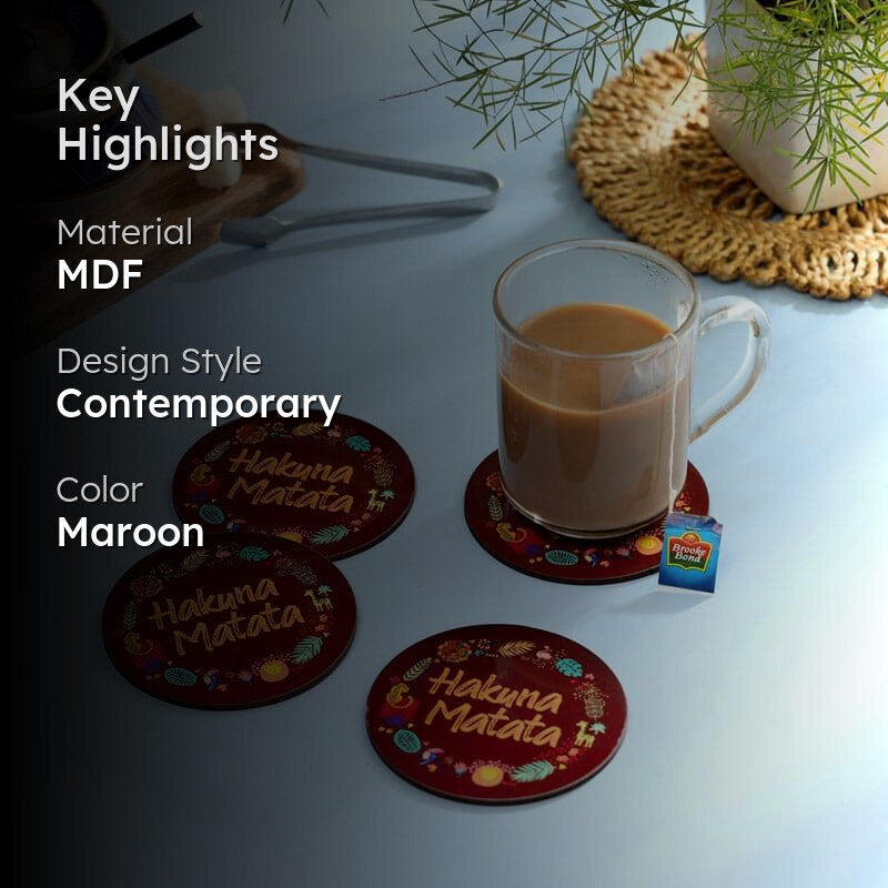 Hakuna Matata Coaster - Set Of Four media 2