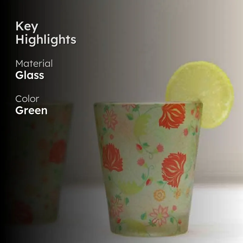 Ornate Mughal Frosted Shot Glass (30 ml ) - Set Of Two media 2