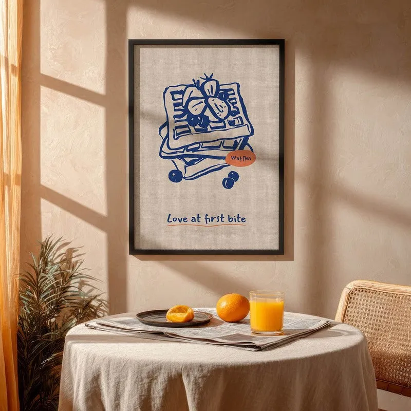 Blue Palette Archival Canvas Wall Art - Black media 4