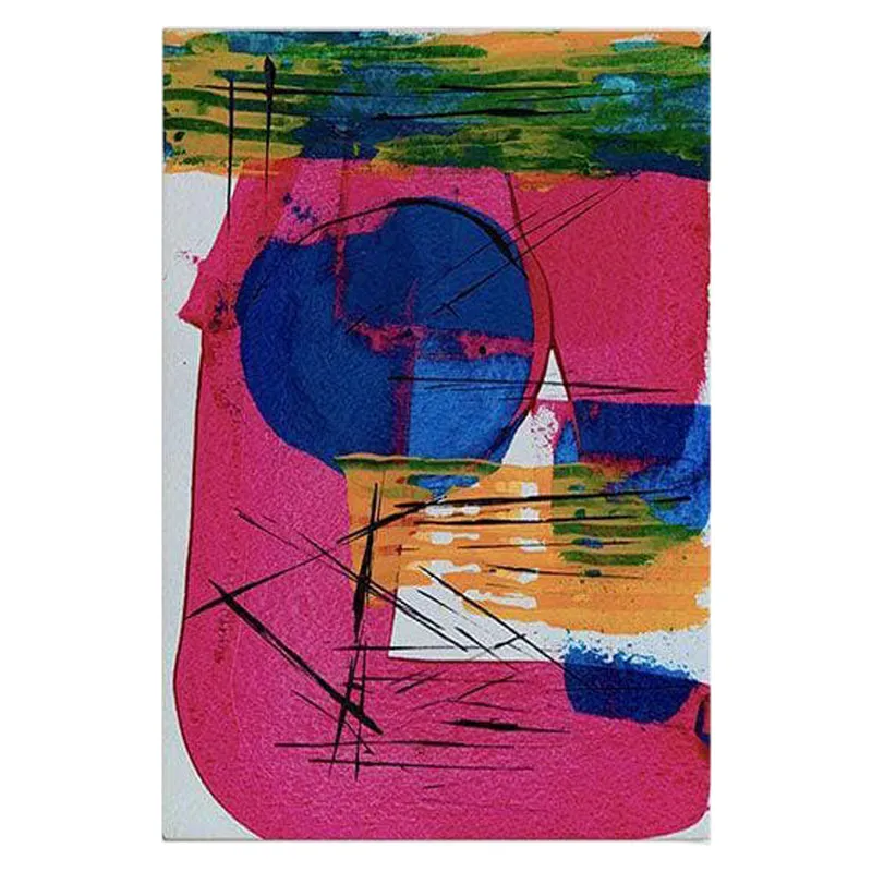 Multi-hued Contemporary Canvas Painting - Gallery Wrap media 6