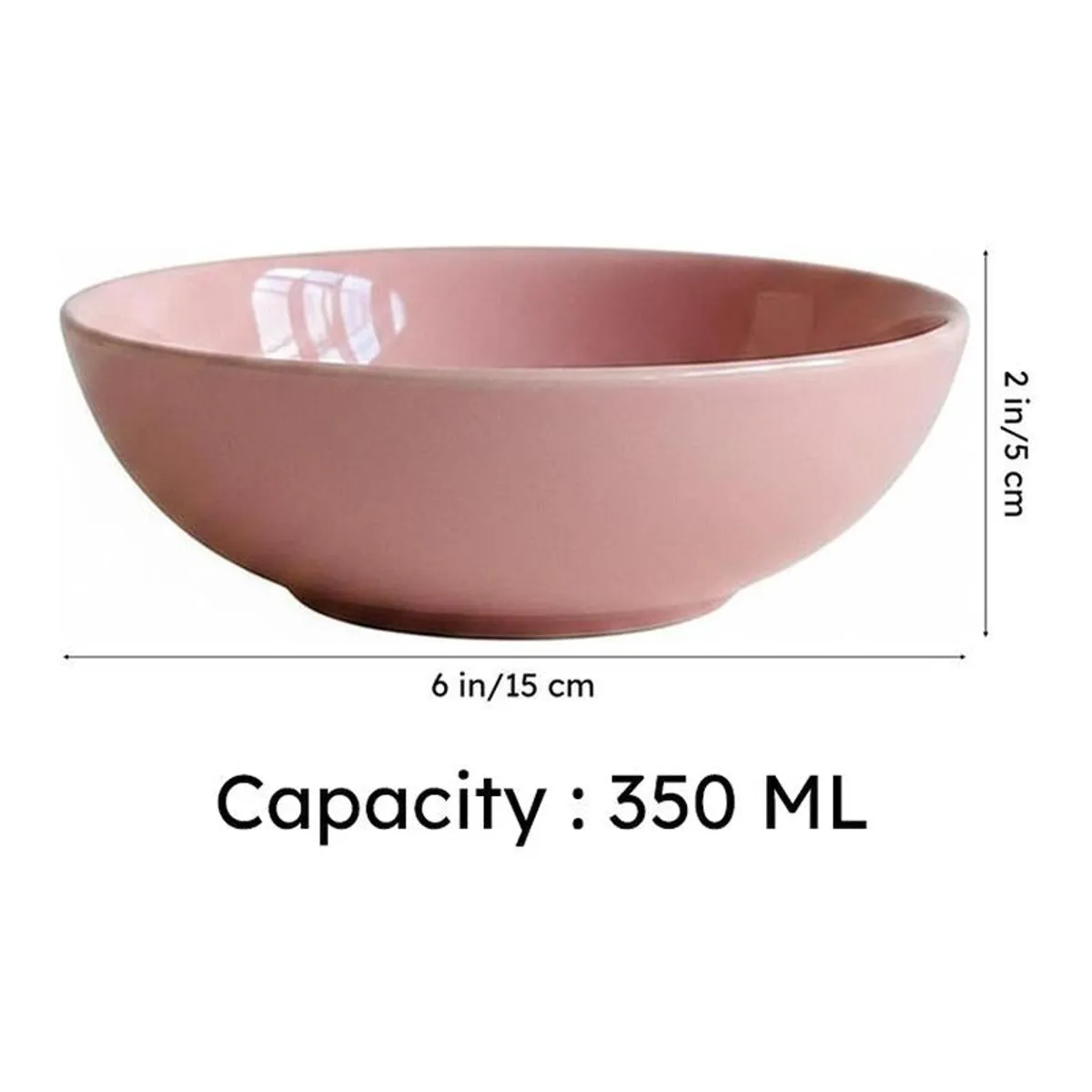 Single peach ceramic bowl shown against a white background