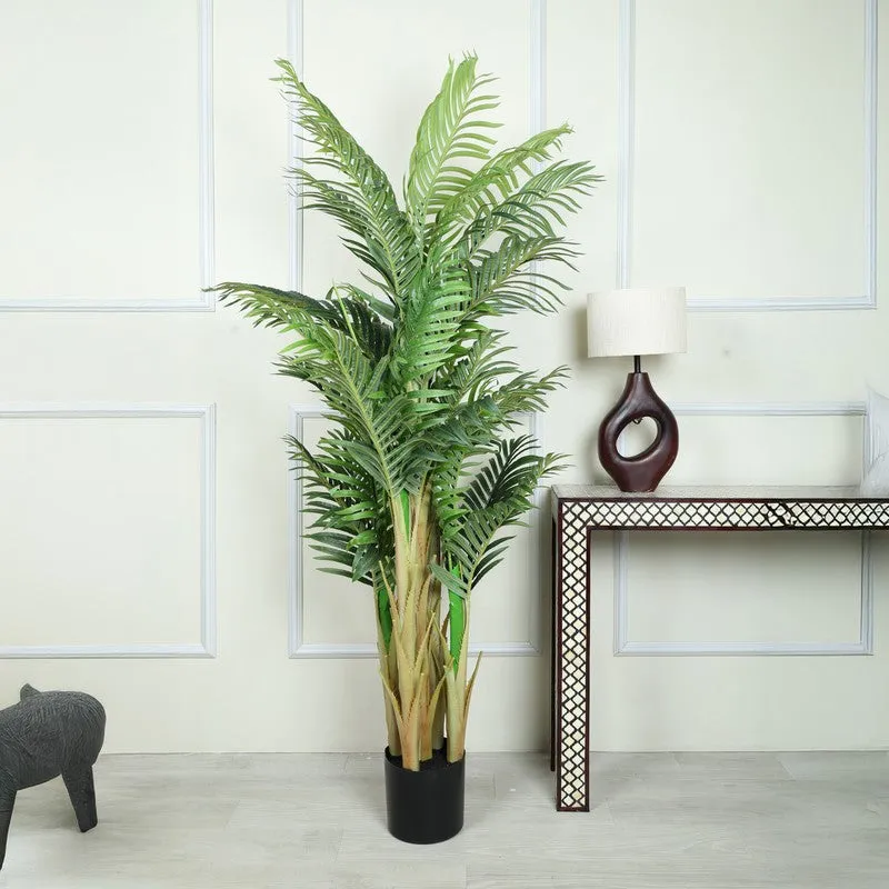 Artificial Arica Palm Plant With Black Fiber Pot - 5.9 Feet media 3