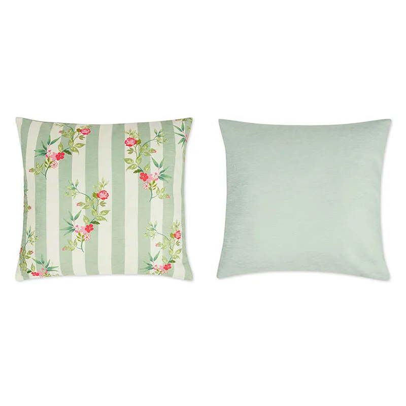 India Circus Seraphic Roses Printed Velvet Cushion Cover - Set Of Five media 5