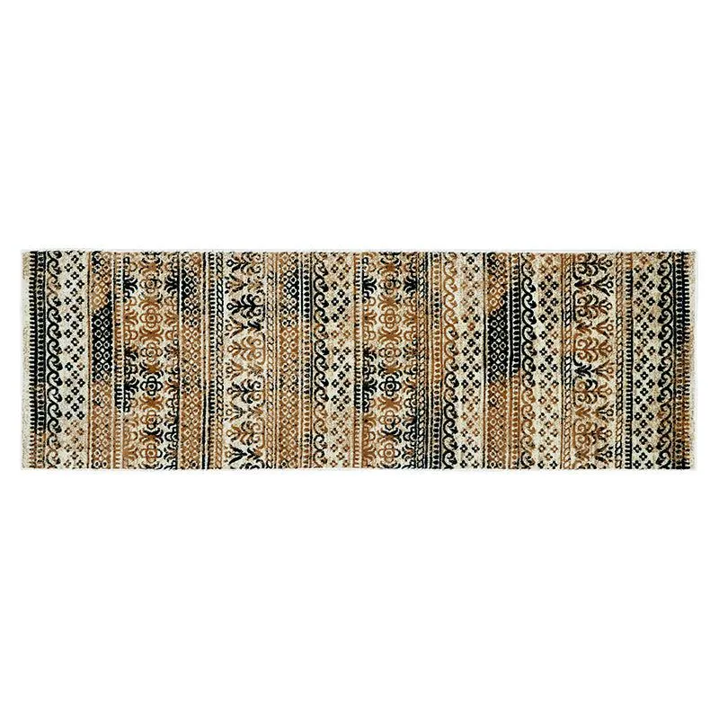 Driva Ethnic Nylon Runner Rug - Beige & Blue media 5