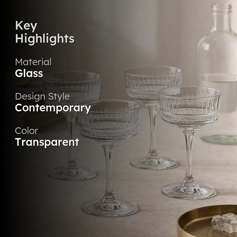 Glass Wine Glasses (250 mL Each) - Set Of Four media 2