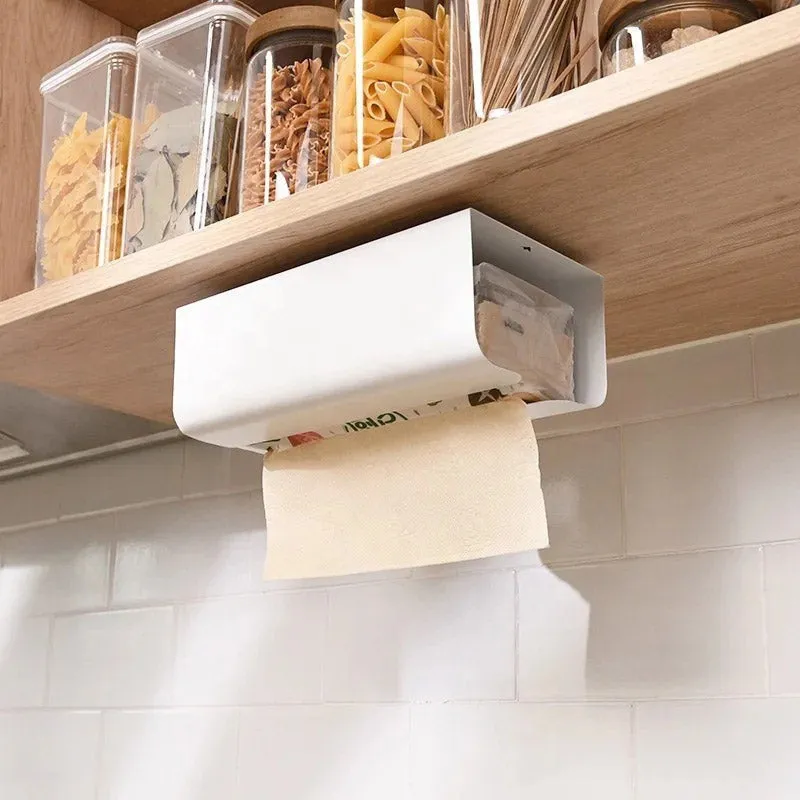 Firro Carbon Steel Wall-Mounted Tissue Box - White media 1