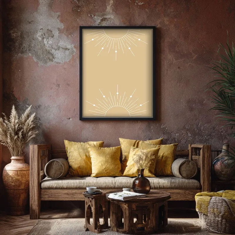 Radiant Noon Canvas Wall Painting With Black Frame media 7
