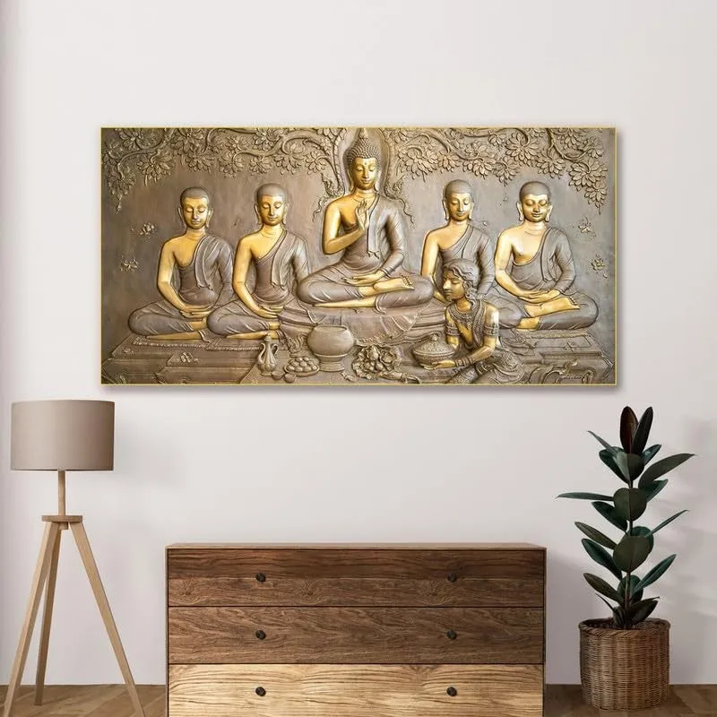Sacred Stillness Canvas Wall Painting With Frame media 3